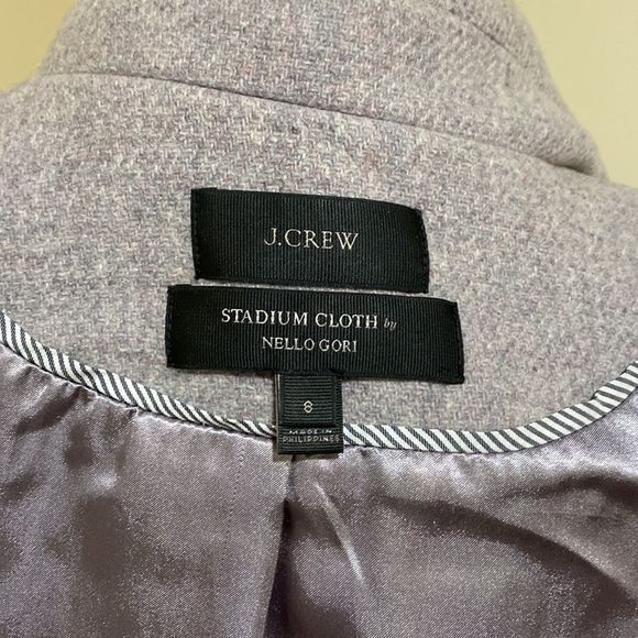 J. Crew Gray Pea Coat with Gold Buttons - Picture 7 of 9